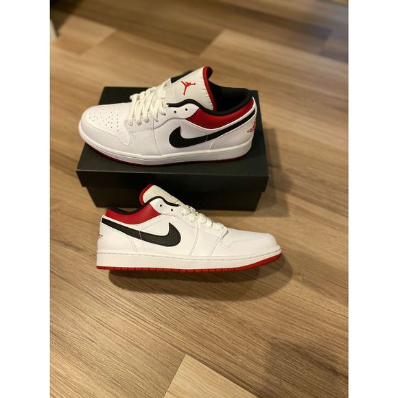 Jordan Other - Jordan 1 Low White University Red Black Men size 10 553558-118 New